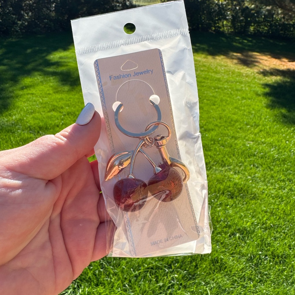 Cherry Drop Keychain